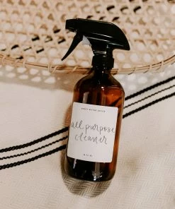 Sweet Water Decor SPRAY BOTTLES 16oz Amber Glass All Purpose Cleaner Spray Bottle - White Label