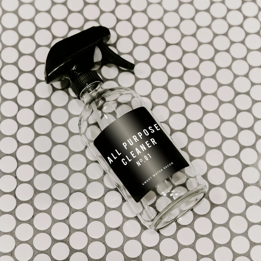 Cheap π Sweet Water Decor 16oz Clear Glass All Purpose Cleaner Spray Bottle - Black Label SPRAY BOTTLES π₯ 2 Sweet Water Decor 16oz Clear Glass All Purpose Cleaner Spray Bottle - Black Label SPRAY BOTTLES