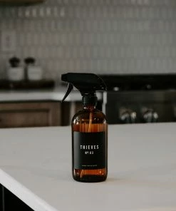 Sweet Water Decor 16oz Amber Glass Thieves Spray Bottle - Black Label