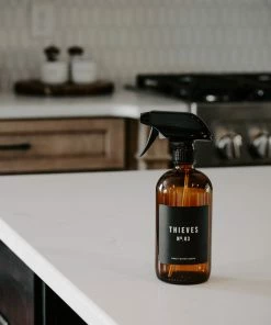 Sweet Water Decor 16oz Amber Glass Thieves Spray Bottle - Black Label