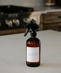 Sweet Water Decor SPRAY BOTTLES 16oz Amber Glass Water Spray Bottle - White Label