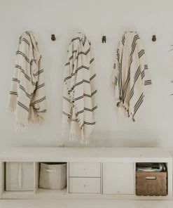 Sweet Water Decor Henley Turkish Throw Blanket - Four Stripe THROWS + BLANKETS