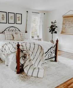 Sweet Water Decor Kate Turkish Throw Blanket - Two Stripe THROWS + BLANKETS