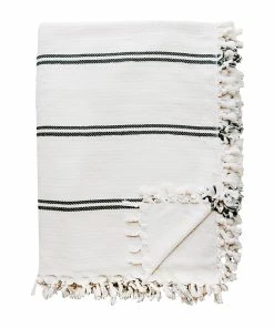 Sweet Water Decor Kate Turkish Throw Blanket - Two Stripe THROWS + BLANKETS