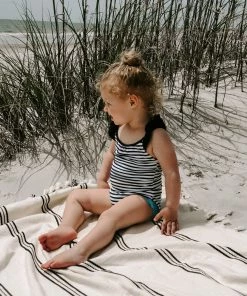 Sweet Water Decor THROWS + BLANKETS Taylor Turkish Throw Blanket - Three Stripe