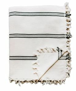 Sweet Water Decor THROWS + BLANKETS Taylor Turkish Throw Blanket - Three Stripe