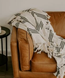 Sweet Water Decor Henley Turkish Throw Blanket - Four Stripe THROWS + BLANKETS