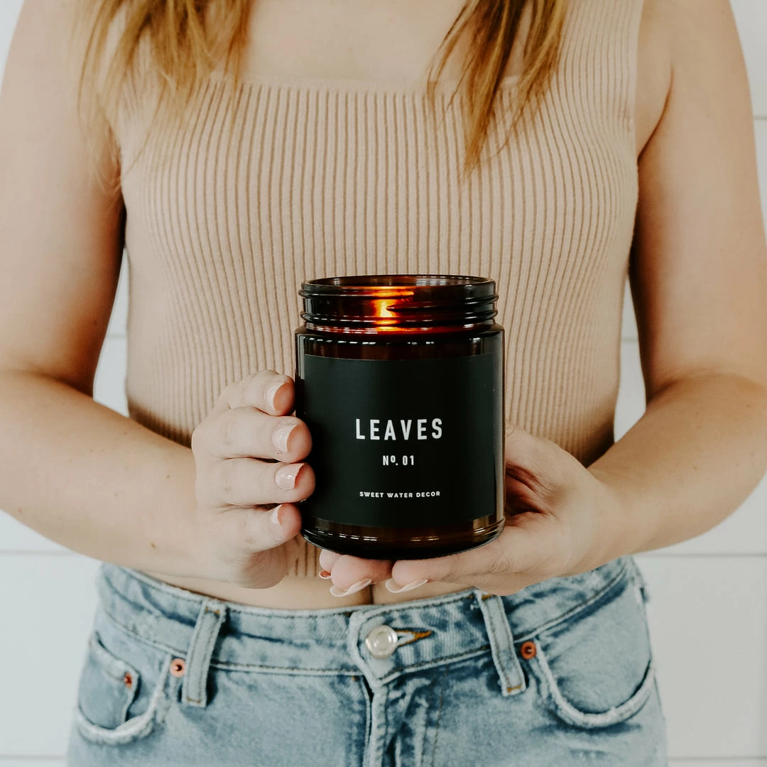 Best reviews of ❤️ Sweet Water Decor Leaves Soy Candle - Amber Jar - 9 Oz 🥰 3 Sweet Water Decor Leaves Soy Candle - Amber Jar - 9 Oz