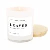 Sweet Water Decor Leaves Soy Candle - White Jar - 11 Oz CANDLES + REEDS