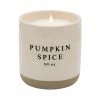 Sweet Water Decor CANDLES + REEDS Pumpkin Spice Soy Candle - Cream Stoneware Jar - 12 Oz