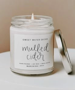Sweet Water Decor Mulled Cider Soy Candle - Clear Jar - 9 Oz