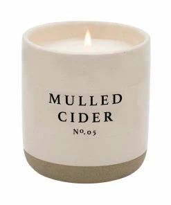Sweet Water Decor Mulled Cider Soy Candle - Cream Stoneware Jar - 12 Oz CANDLES + REEDS