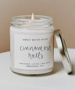 Sweet Water Decor CANDLES + REEDS Cinnamon Rolls Soy Candle - Clear Jar - 9 Oz