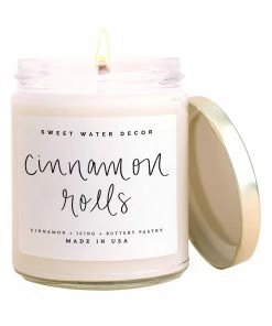 Sweet Water Decor CANDLES + REEDS Cinnamon Rolls Soy Candle - Clear Jar - 9 Oz