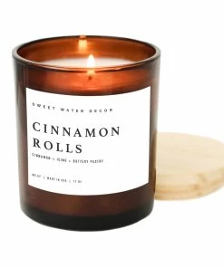 Sweet Water Decor Cinnamon Rolls Soy Candle- Amber Jar - 11 Oz