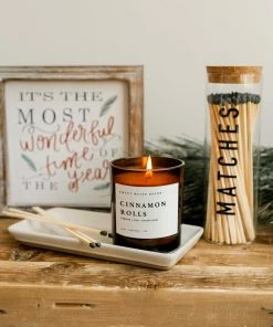 Sweet Water Decor Cinnamon Rolls Soy Candle- Amber Jar - 11 Oz