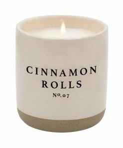 Sweet Water Decor Cinnamon Rolls Soy Candle - Cream Stoneware Jar - 12 Oz CANDLES + REEDS