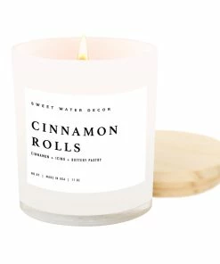 Sweet Water Decor Cinnamon Rolls Soy Candle - White Jar - 11 Oz