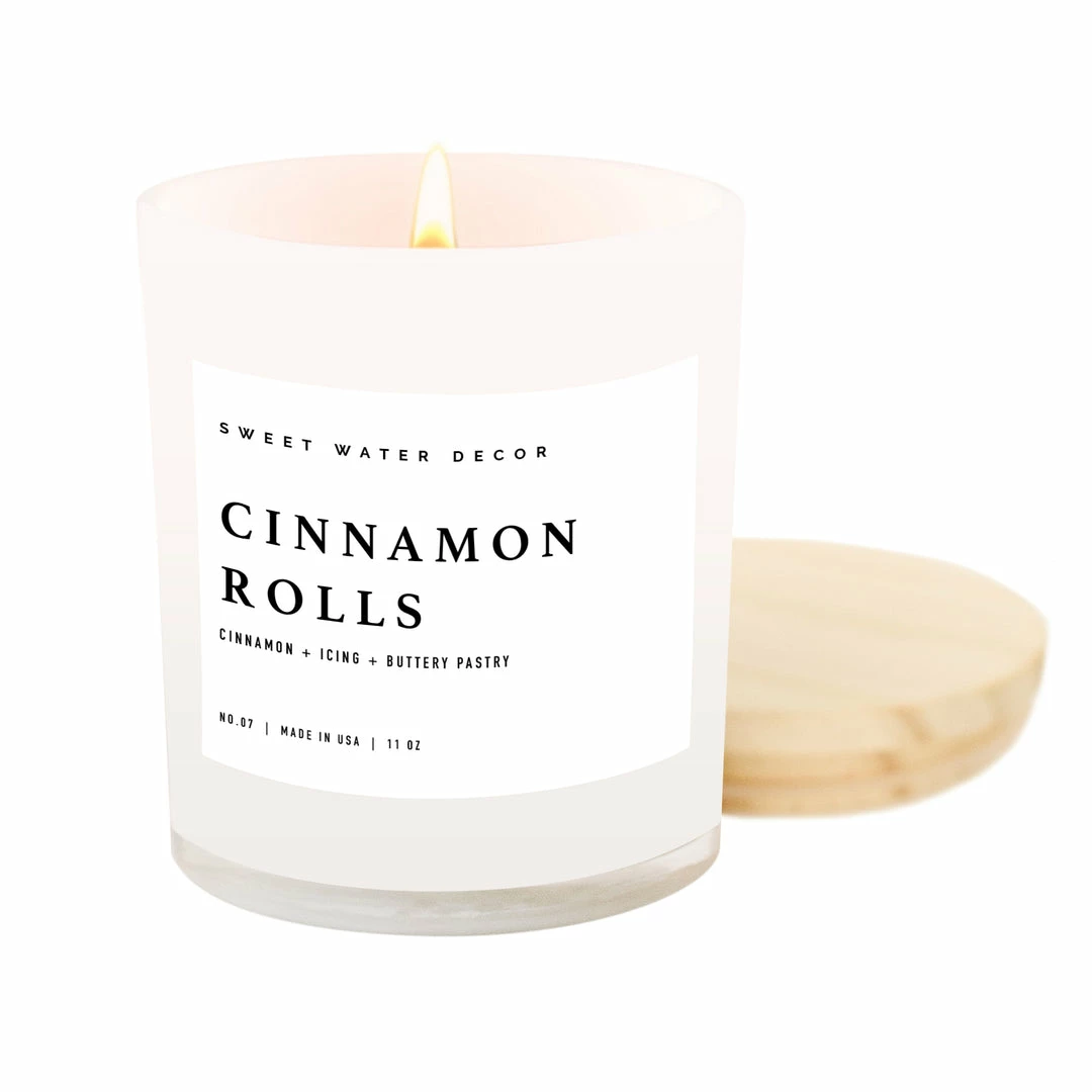 Best Sale π Sweet Water Decor Cinnamon Rolls Soy Candle - White Jar - 11 Oz π₯° 1 Sweet Water Decor Cinnamon Rolls Soy Candle - White Jar - 11 Oz