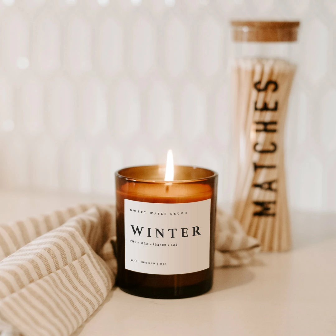 Hot Sale π€© Sweet Water Decor Winter Soy Candle - Amber Jar - 11 Oz π€© 3 Sweet Water Decor Winter Soy Candle - Amber Jar - 11 Oz