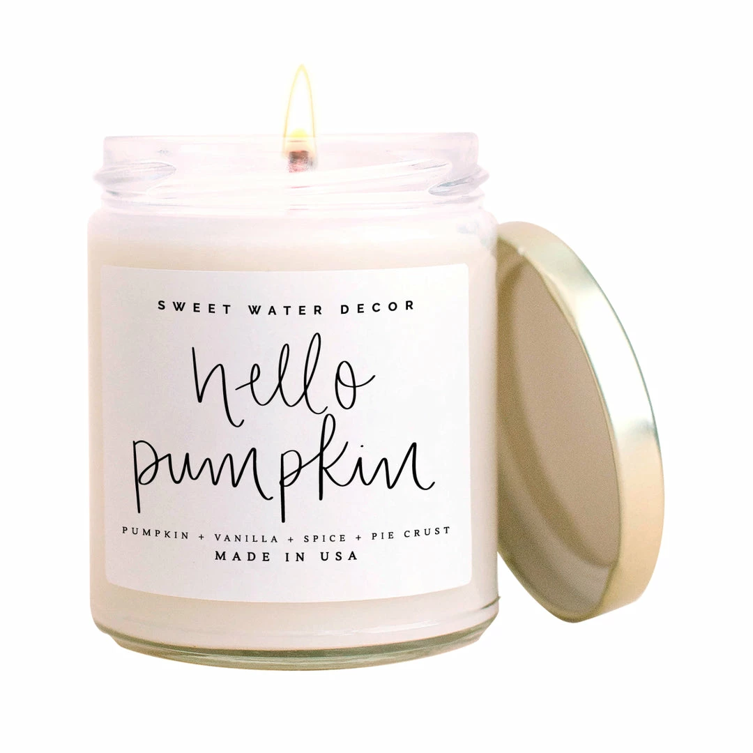Cheap π Sweet Water Decor Hello Pumpkin Soy Candle - Clear Jar - 9 Oz CANDLES + REEDS β€οΈ 1 Sweet Water Decor Hello Pumpkin Soy Candle - Clear Jar - 9 Oz CANDLES + REEDS