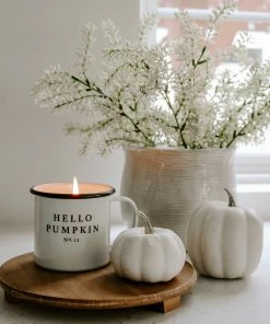 Sweet Water Decor Hello Pumpkin Soy Candle - Coffee Mug Candle - 11 Oz CANDLES + REEDS
