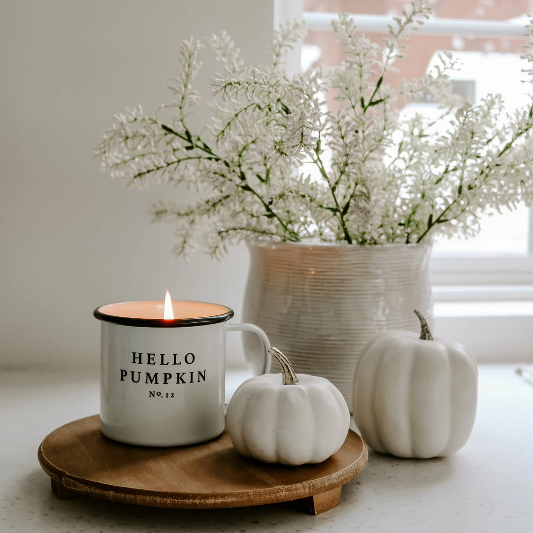 Flash Sale 🔥 Sweet Water Decor Hello Pumpkin Soy Candle - Coffee Mug Candle - 11 Oz CANDLES + REEDS 🔥 2 Sweet Water Decor Hello Pumpkin Soy Candle - Coffee Mug Candle - 11 Oz CANDLES + REEDS