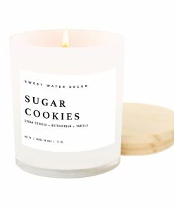 Sweet Water Decor Sugar Cookies Soy Candle - White Jar - 11 Oz