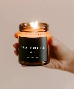 Outlet π Sweet Water Decor CANDLES + REEDS Sweater Weather Soy Candle - Amber Jar - 9 Oz 𧨠11 Sweet Water Decor CANDLES + REEDS Sweater Weather Soy Candle - Amber Jar - 9 Oz