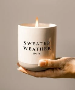 Best Sale π Sweet Water Decor Sweater Weather Soy Candle - Cream Stoneware Jar - 12 Oz CANDLES + REEDS β¨ 13 Sweet Water Decor Sweater Weather Soy Candle - Cream Stoneware Jar - 12 Oz CANDLES + REEDS