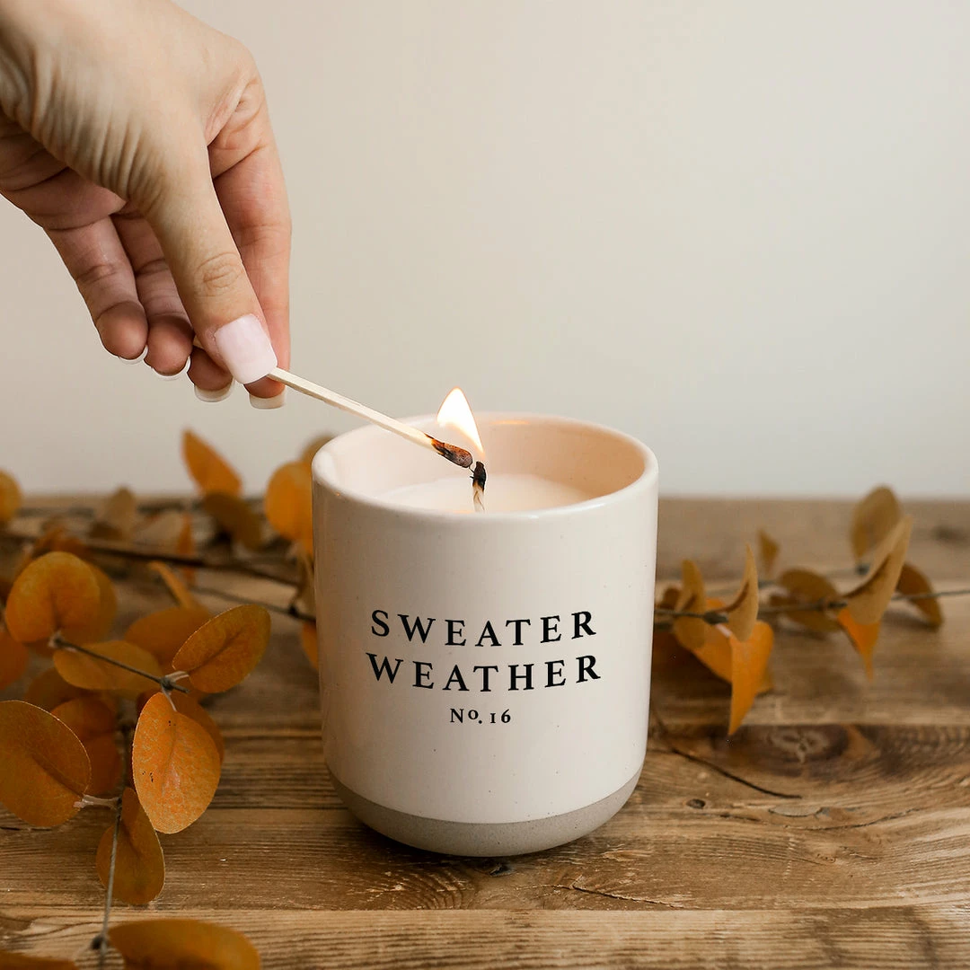 Best Sale π Sweet Water Decor Sweater Weather Soy Candle - Cream Stoneware Jar - 12 Oz CANDLES + REEDS β¨ 6 Sweet Water Decor Sweater Weather Soy Candle - Cream Stoneware Jar - 12 Oz CANDLES + REEDS