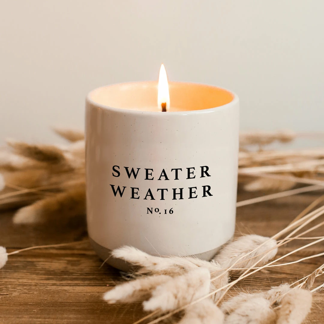 Best Sale π Sweet Water Decor Sweater Weather Soy Candle - Cream Stoneware Jar - 12 Oz CANDLES + REEDS β¨ 3 Sweet Water Decor Sweater Weather Soy Candle - Cream Stoneware Jar - 12 Oz CANDLES + REEDS