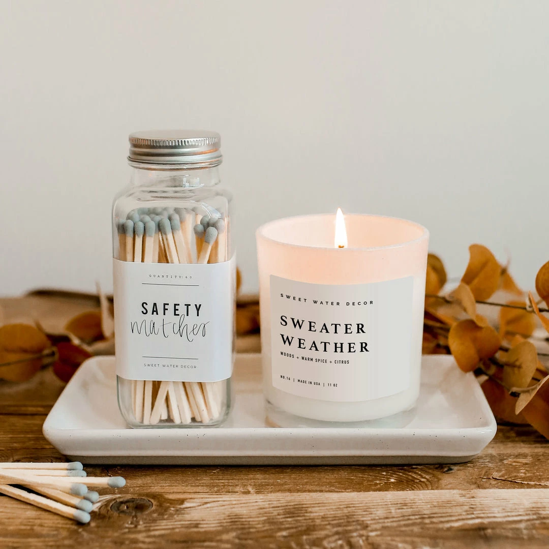 Best Sale β Sweet Water Decor Sweater Weather Soy Candle - White Jar - 11 Oz CANDLES + REEDS π― 6 Sweet Water Decor Sweater Weather Soy Candle - White Jar - 11 Oz CANDLES + REEDS