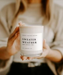 Best Sale β Sweet Water Decor Sweater Weather Soy Candle - White Jar - 11 Oz CANDLES + REEDS π― 15 Sweet Water Decor Sweater Weather Soy Candle - White Jar - 11 Oz CANDLES + REEDS