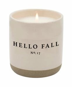 Sweet Water Decor CANDLES + REEDS Hello Fall Soy Candle - Cream Stoneware Jar - 12 Oz