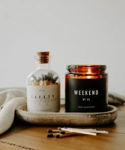 Sweet Water Decor Weekend Soy Candle - Amber Jar - 9 Oz