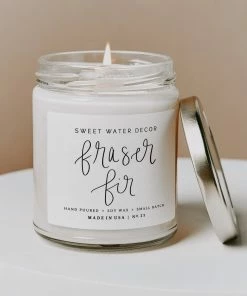 Sweet Water Decor Fraser Fir Soy Candle - Clear Jar - 9 Oz