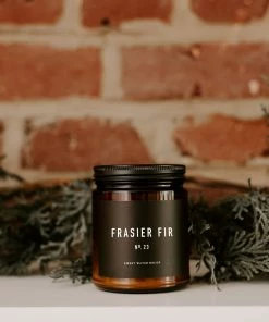 Sweet Water Decor Fraser Fir Soy Candle - Amber Jar - 9 Oz