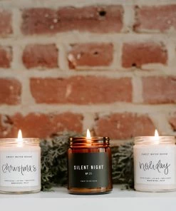 Sweet Water Decor CANDLES + REEDS Christmas Soy Candle - Clear Jar - 9 Oz