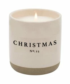 Sweet Water Decor Christmas Soy Candle - Cream Stoneware Jar - 12 Oz CANDLES + REEDS