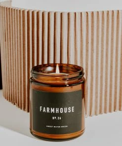 Sweet Water Decor Farmhouse Soy Candle - Amber Jar - 9 Oz
