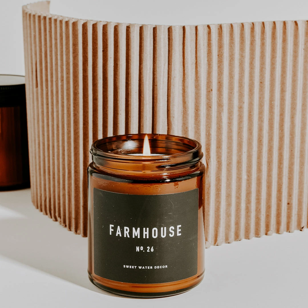 Best Pirce π Sweet Water Decor Farmhouse Soy Candle - Amber Jar - 9 Oz π― 2 Sweet Water Decor Farmhouse Soy Candle - Amber Jar - 9 Oz