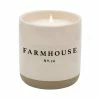 Sweet Water Decor Farmhouse Soy Candle - Cream Stoneware Jar - 12 Oz