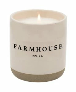 Sweet Water Decor Farmhouse Soy Candle - Cream Stoneware Jar - 12 Oz