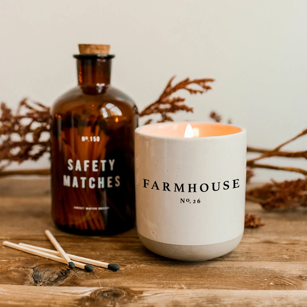 New ✔️ Sweet Water Decor Farmhouse Soy Candle - Cream Stoneware Jar - 12 Oz ⭐ 6 Sweet Water Decor Farmhouse Soy Candle - Cream Stoneware Jar - 12 Oz