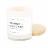 Sweet Water Decor CANDLES + REEDS Mango And Coconut Soy Candle - White Jar - 11 Oz