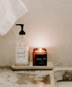 Sweet Water Decor 16oz Clear Glass Hand Soap Dispenser - White Label