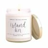 Sweet Water Decor CANDLES + REEDS Island Air Soy Candle - Clear Jar - 9 Oz