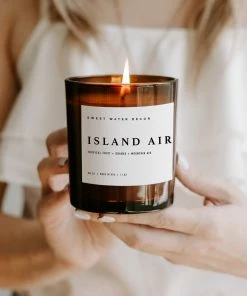 Sweet Water Decor Island Air Soy Candle - Amber Jar - 11 Oz