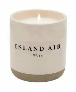Sweet Water Decor Island Air Soy Candle - Cream Stoneware Jar - 12 Oz